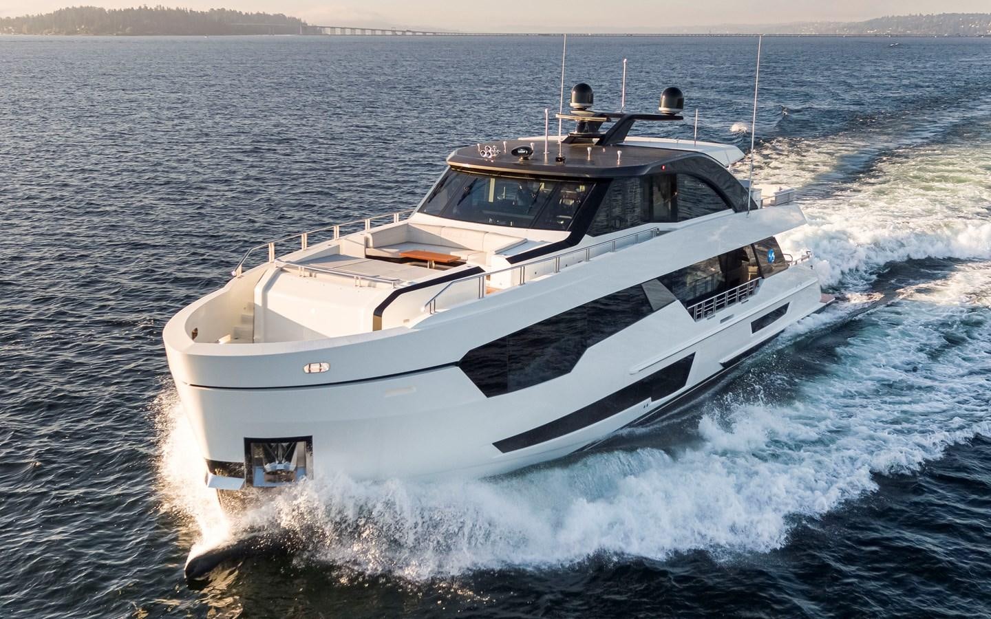 a boat on the water aboard 90R03 Yacht for Sale