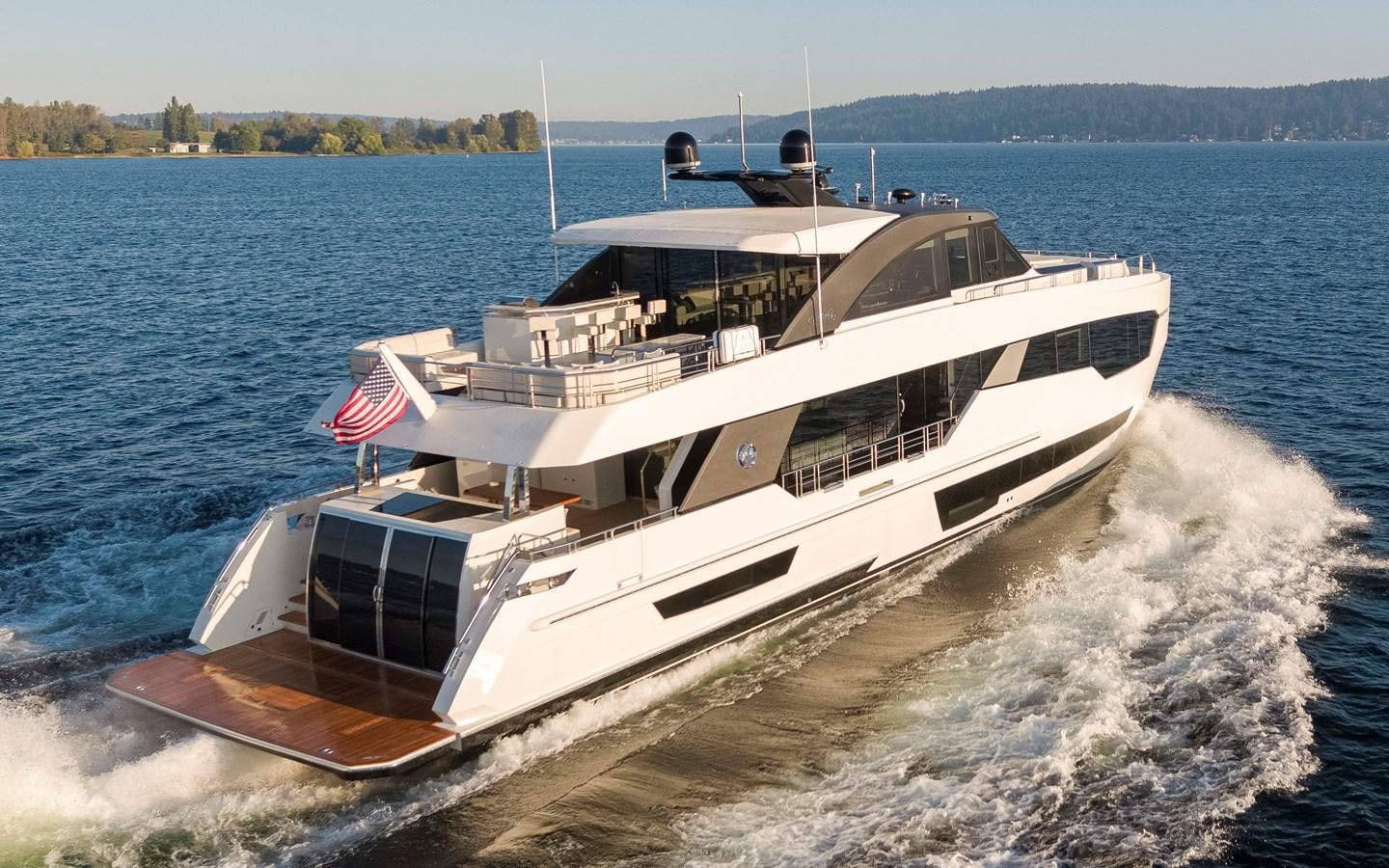 a boat on the water aboard 90R03 Yacht for Sale