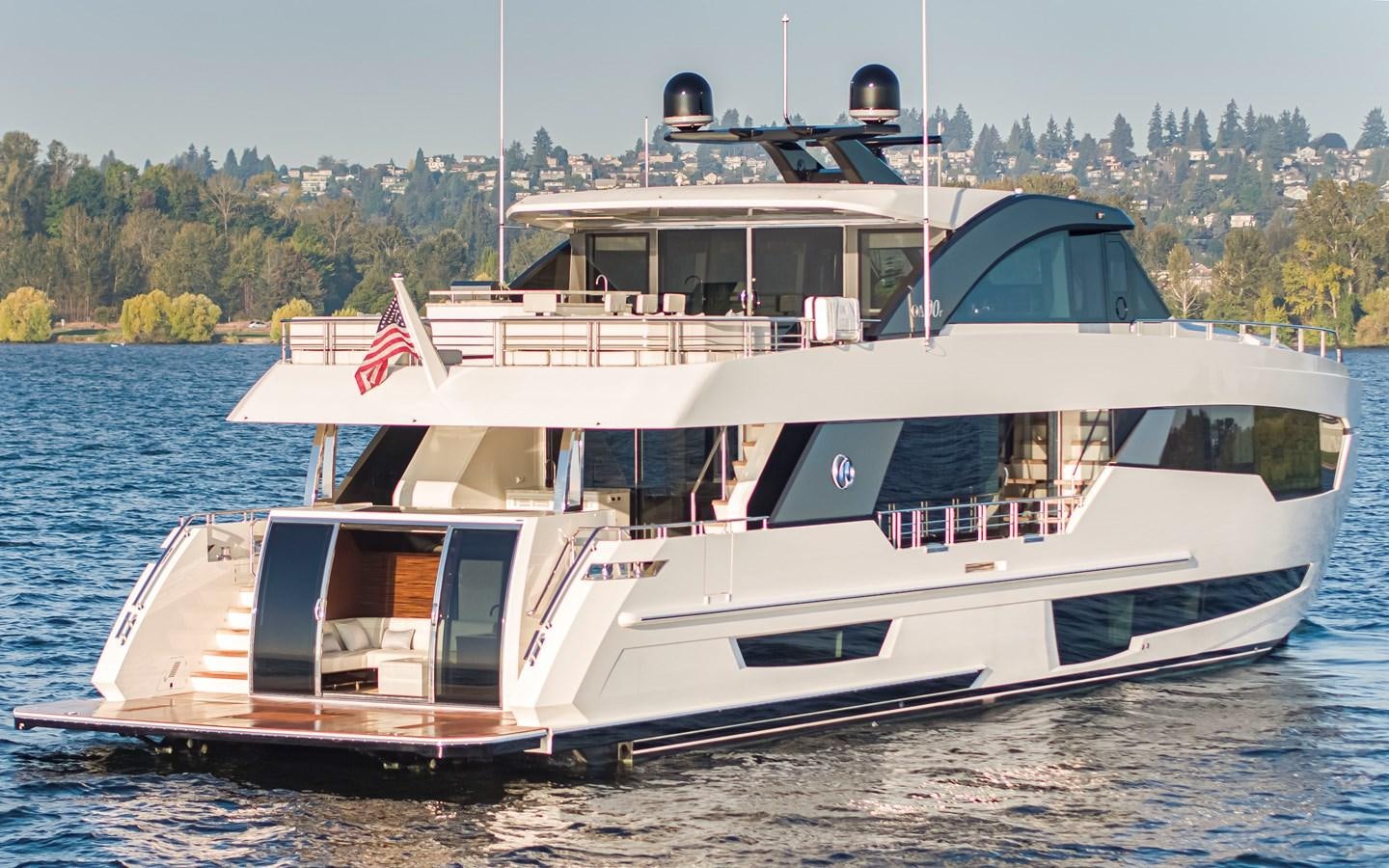 a boat on the water aboard 90R03 Yacht for Sale