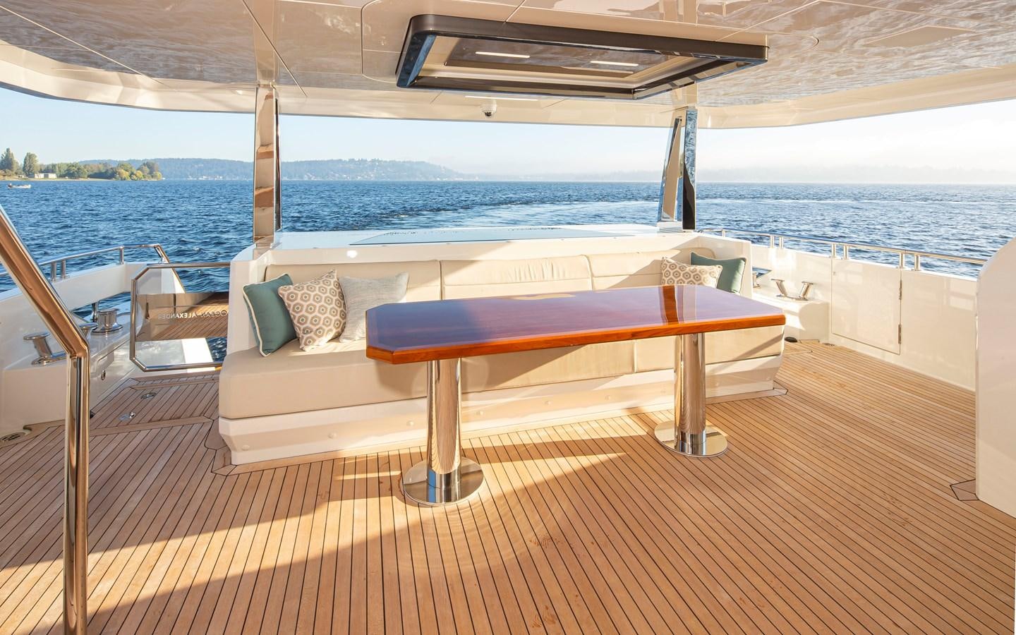 a pool table on a deck aboard 90R03 Yacht for Sale