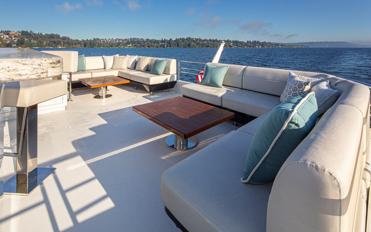 a large patio with a pool aboard 90R03 Yacht for Sale