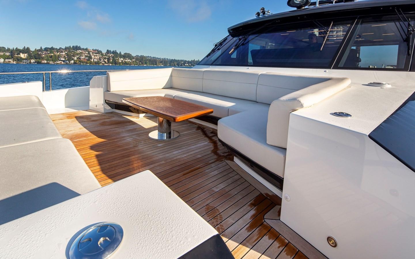 the interior of a car aboard 90R03 Yacht for Sale
