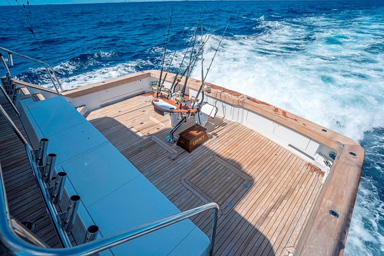 a boat on the water aboard GRAND LEGACY Yacht for Sale
