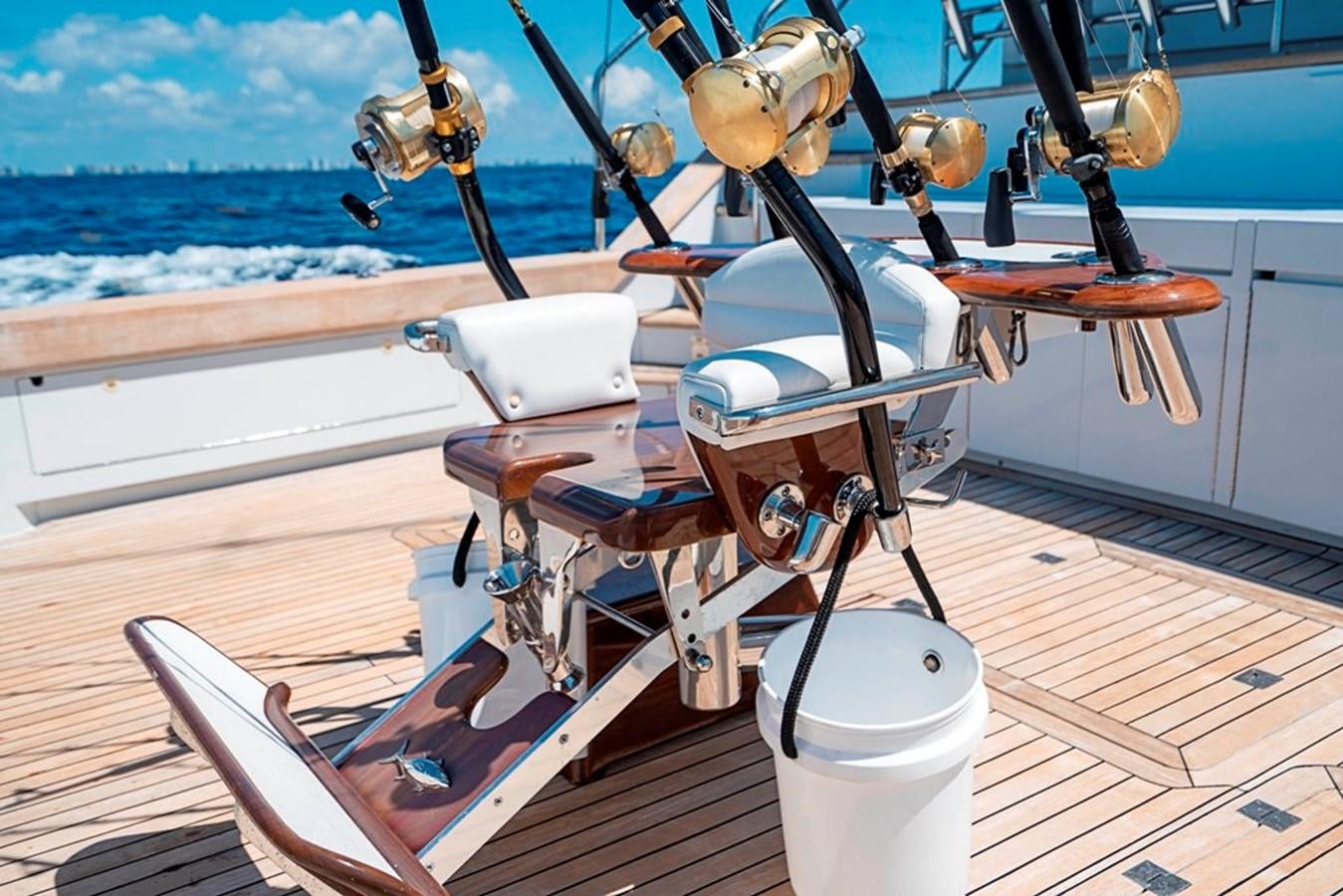 a boat with a bucket on the deck aboard GRAND LEGACY Yacht for Sale