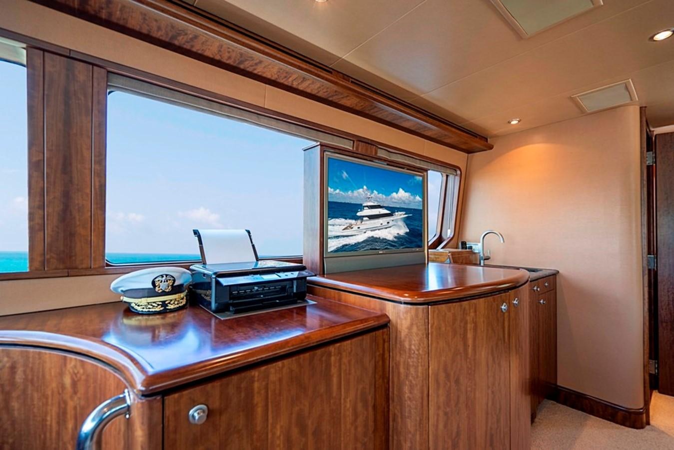 a kitchen with a microwave oven and a toaster oven aboard GRAND LEGACY Yacht for Sale