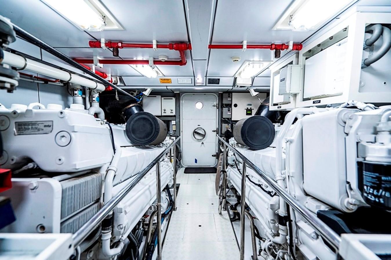 a room with white machines aboard GRAND LEGACY Yacht for Sale