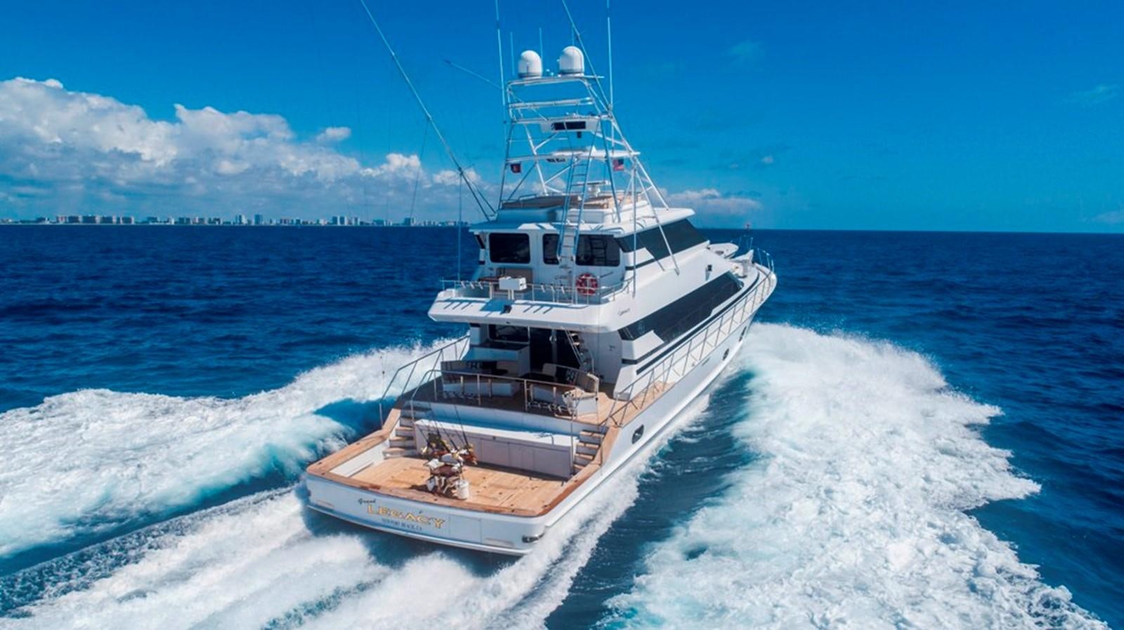 a boat on the water aboard GRAND LEGACY Yacht for Sale