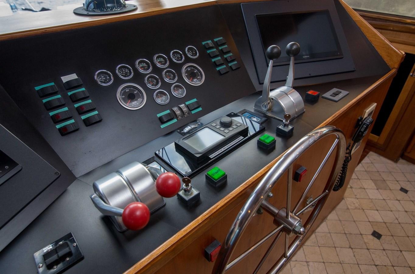 a kitchen with a large counter aboard NEXT DEAL Yacht for Sale