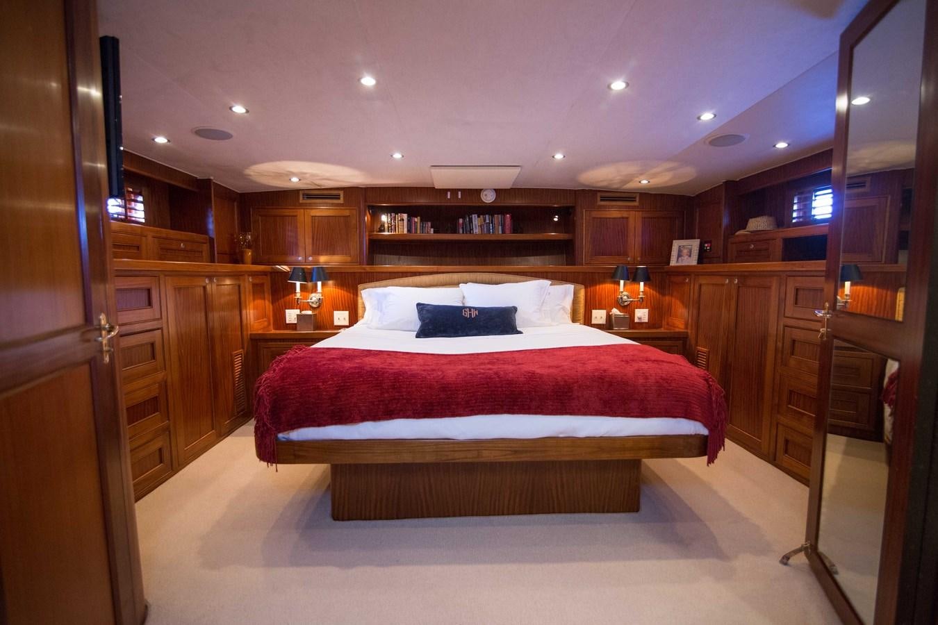 a large bed in a room aboard NEXT DEAL Yacht for Sale