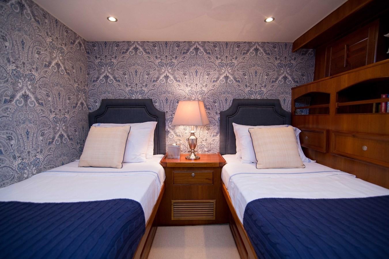 a couple of beds in a hotel room aboard NEXT DEAL Yacht for Sale