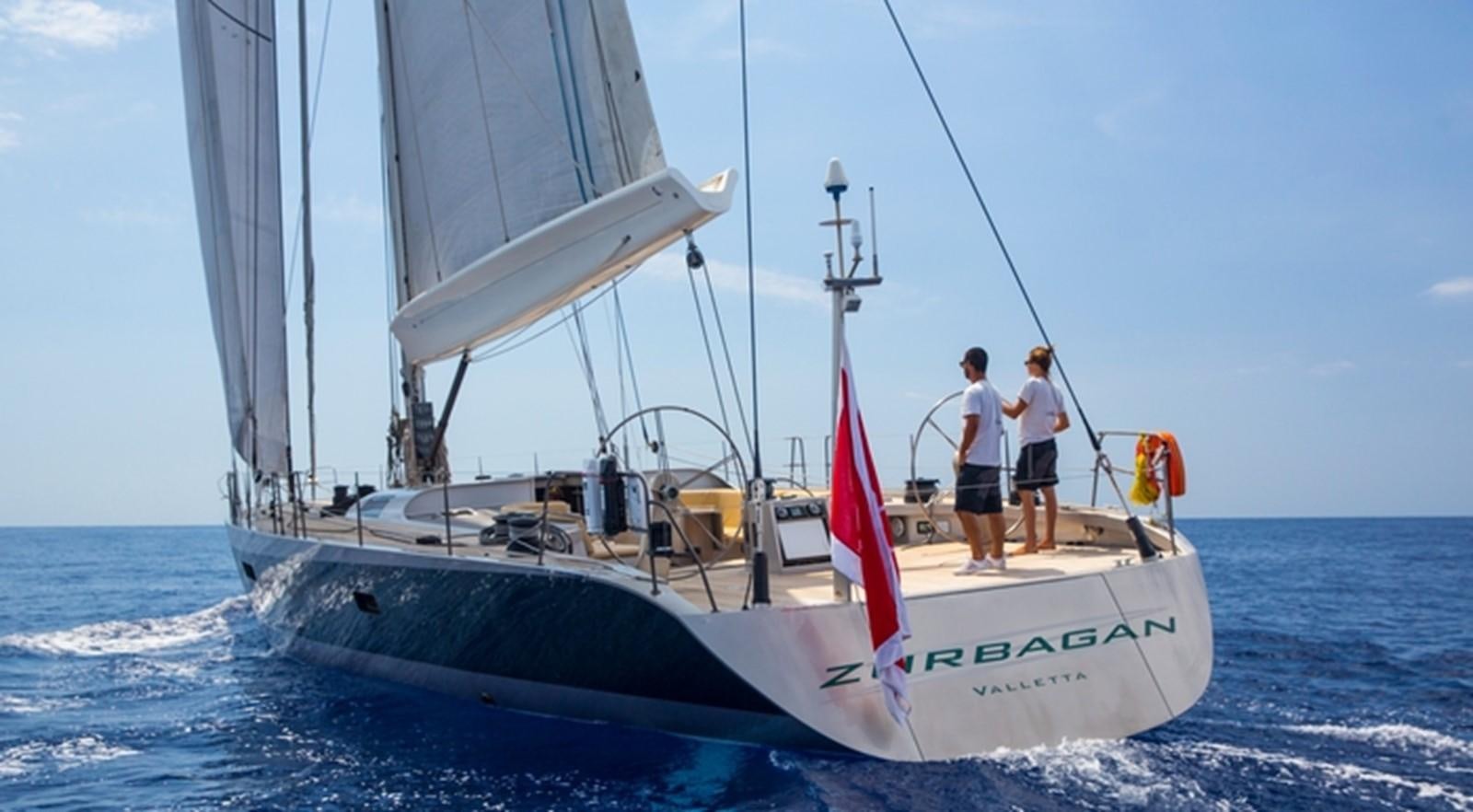 a couple of men on a sailboat aboard ZURBAGAN Yacht for Sale