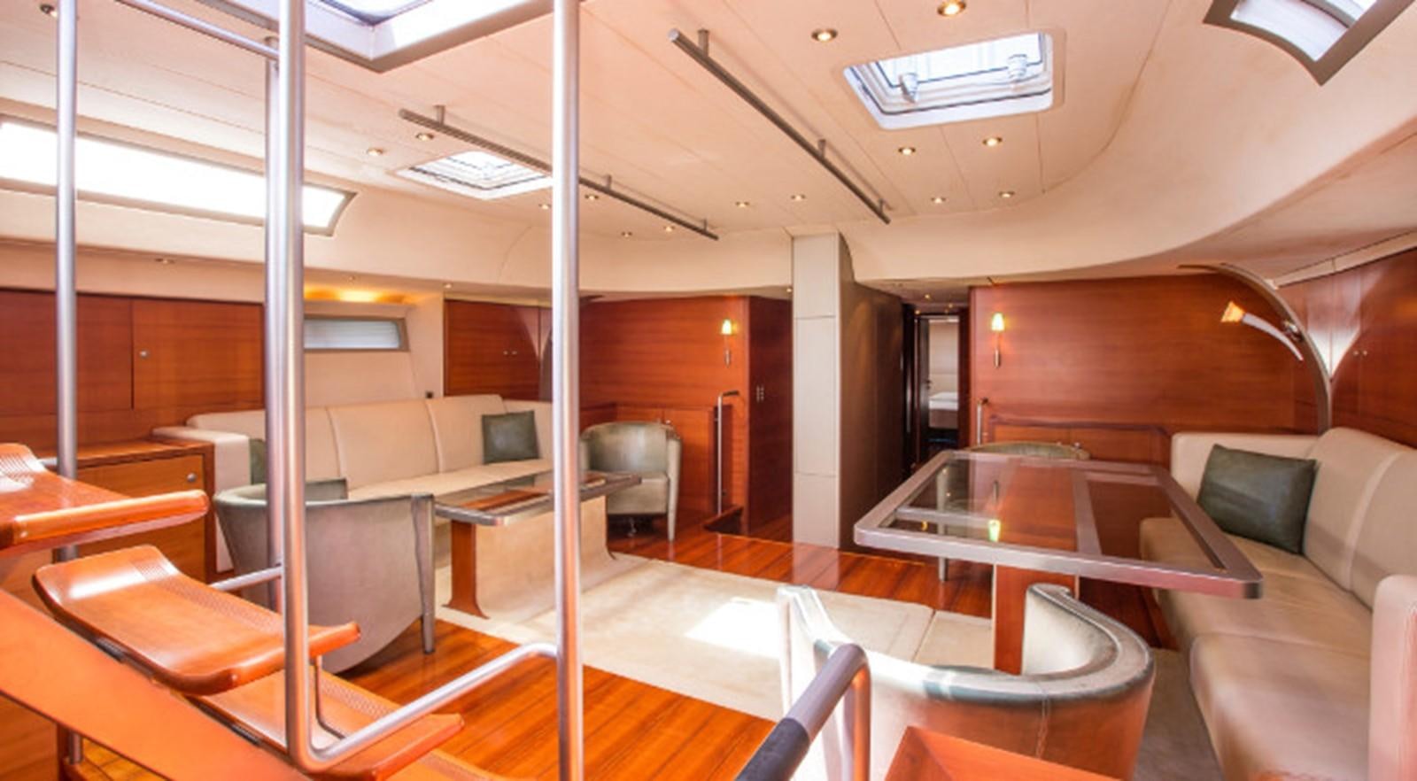 a room with tables and chairs aboard ZURBAGAN Yacht for Sale