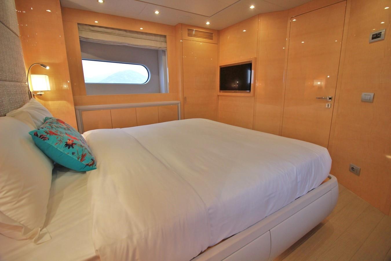 a bed in a room aboard VERSILCRAFT V86 Yacht for Sale