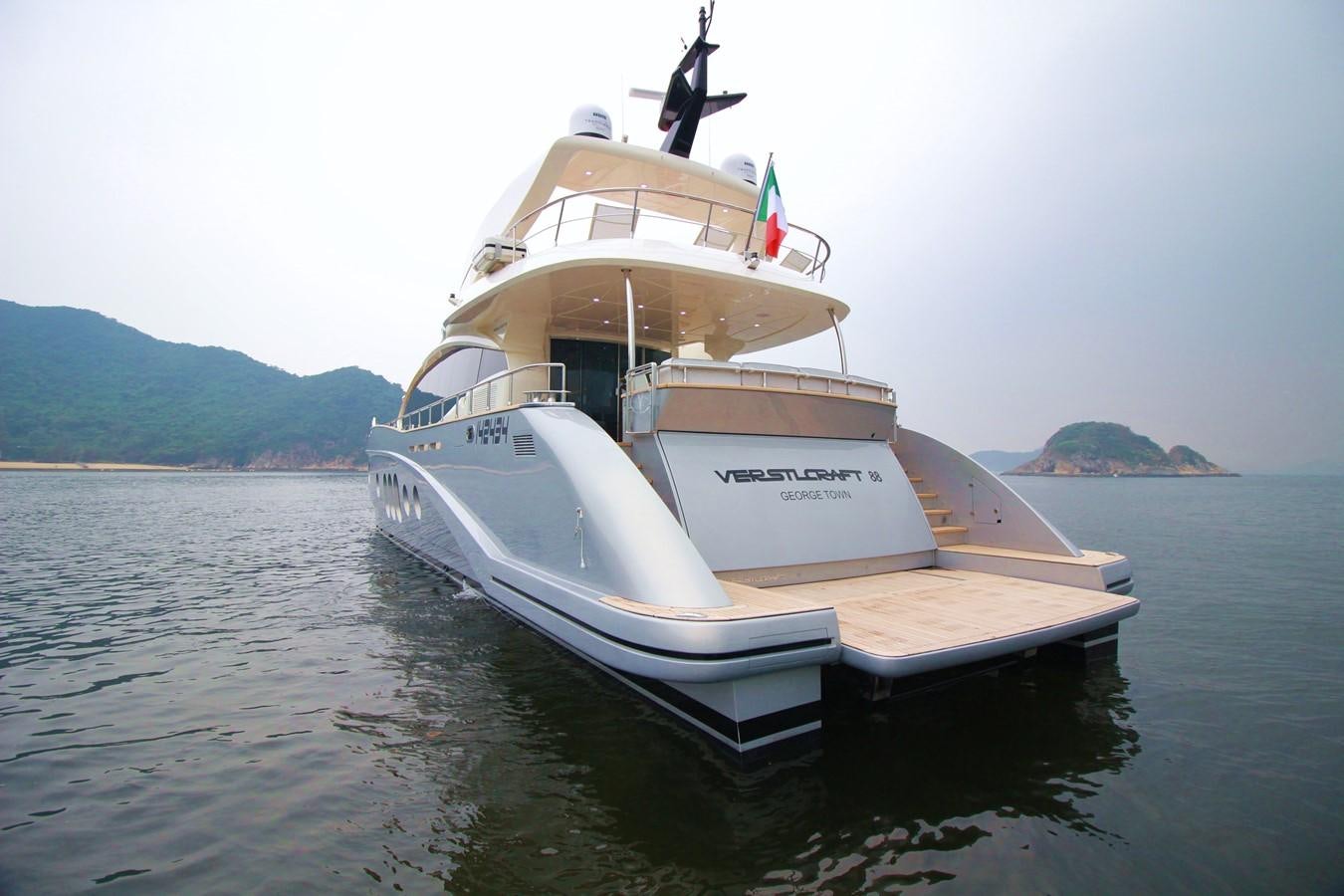 a boat in the water aboard VERSILCRAFT V86 Yacht for Sale