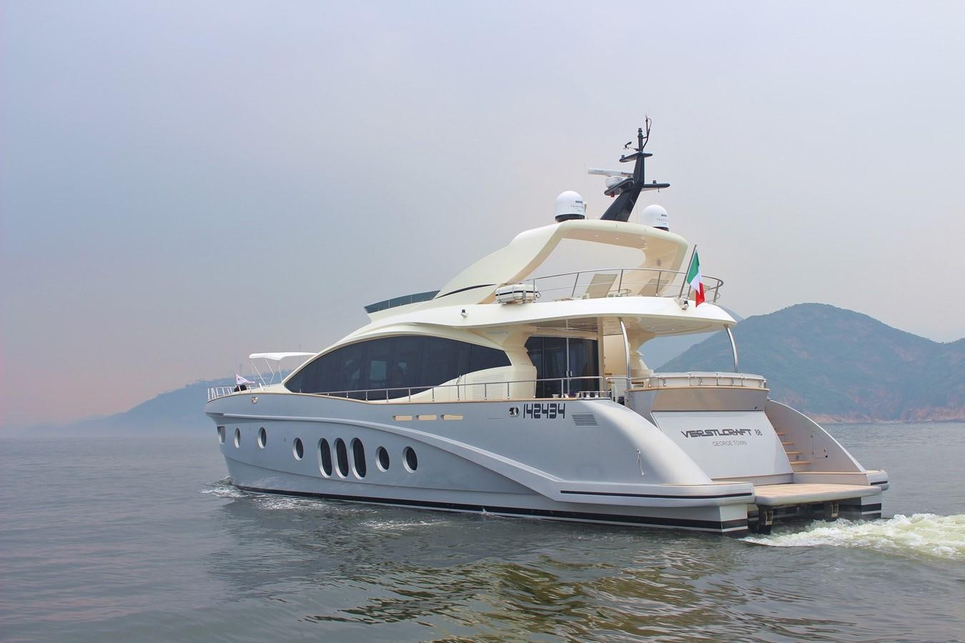 a boat in the water aboard VERSILCRAFT V86 Yacht for Sale