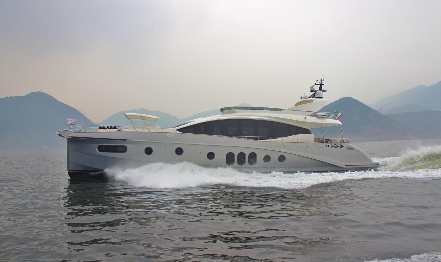a boat on the water aboard VERSILCRAFT V86 Yacht for Sale