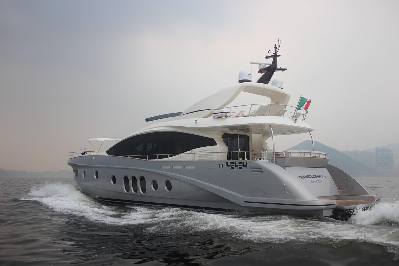 a boat in the water aboard VERSILCRAFT V86 Yacht for Sale