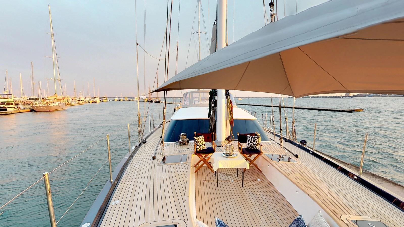 a boat on the water aboard AYNI Yacht for Sale