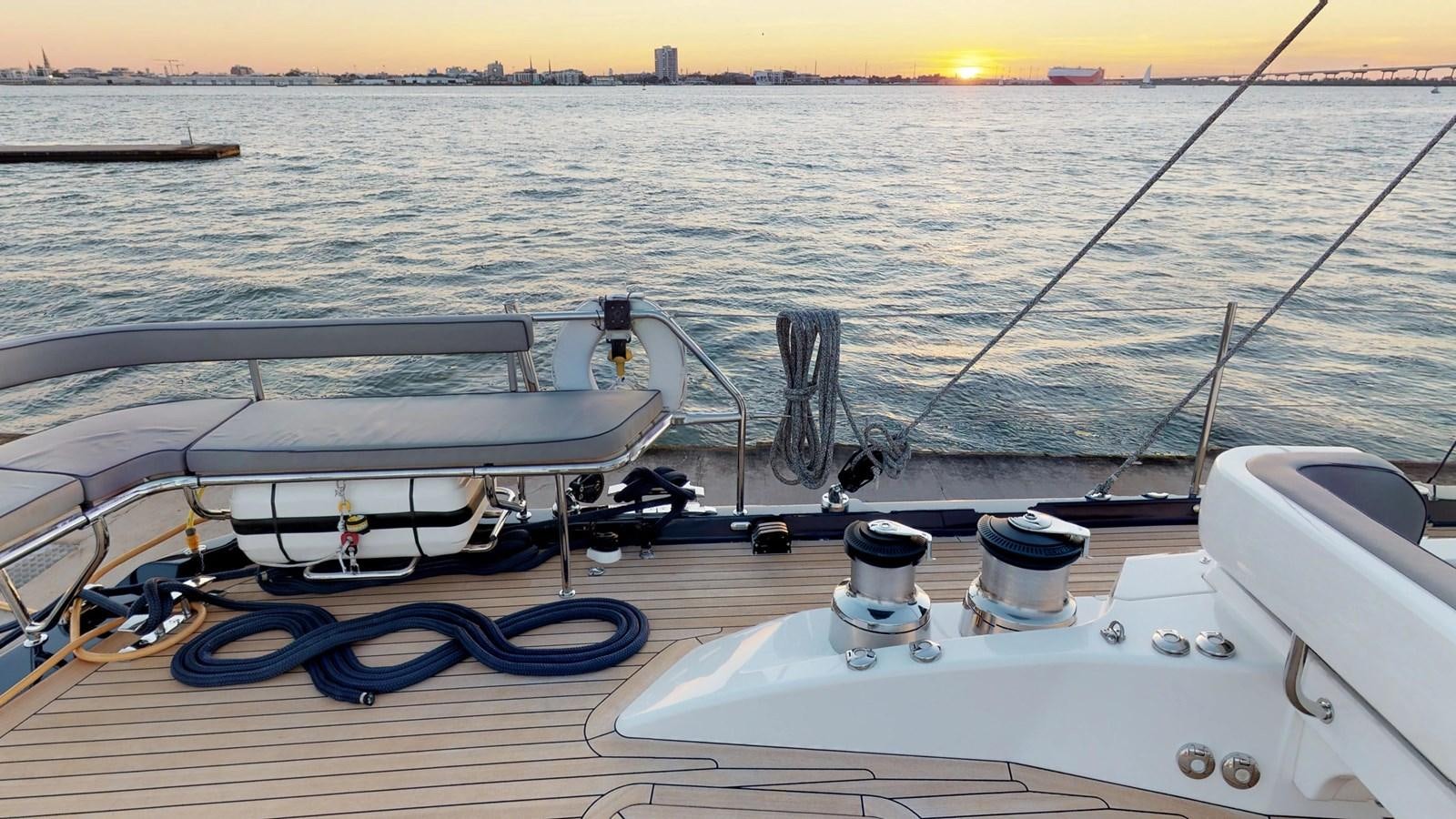 a boat on the water aboard AYNI Yacht for Sale