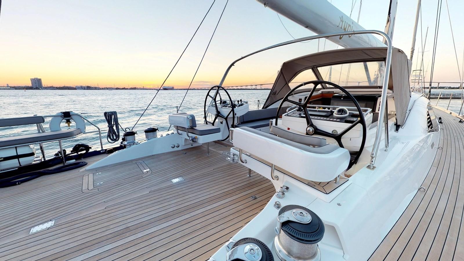 a boat on the water aboard AYNI Yacht for Sale