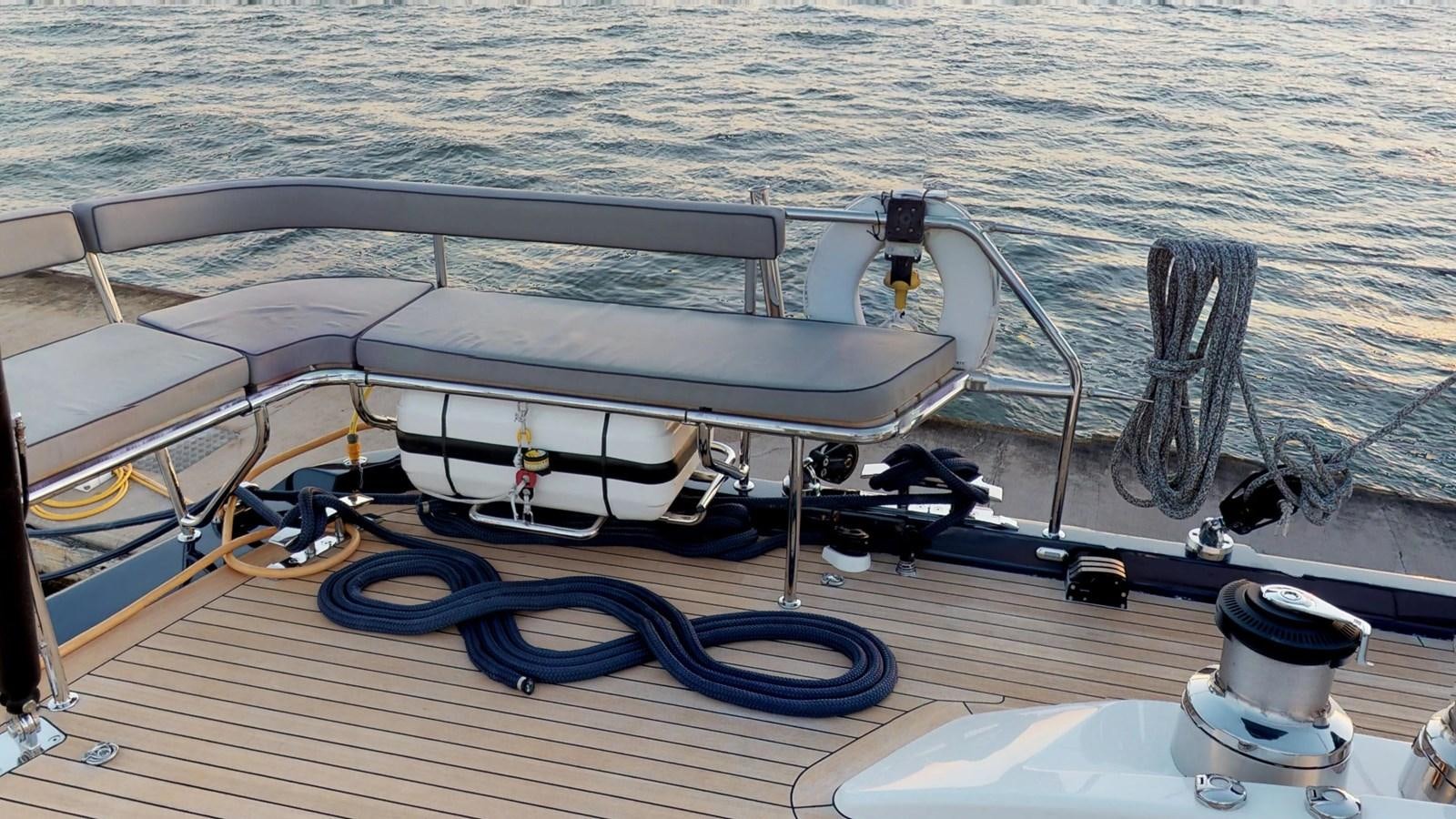 a boat on the water aboard AYNI Yacht for Sale