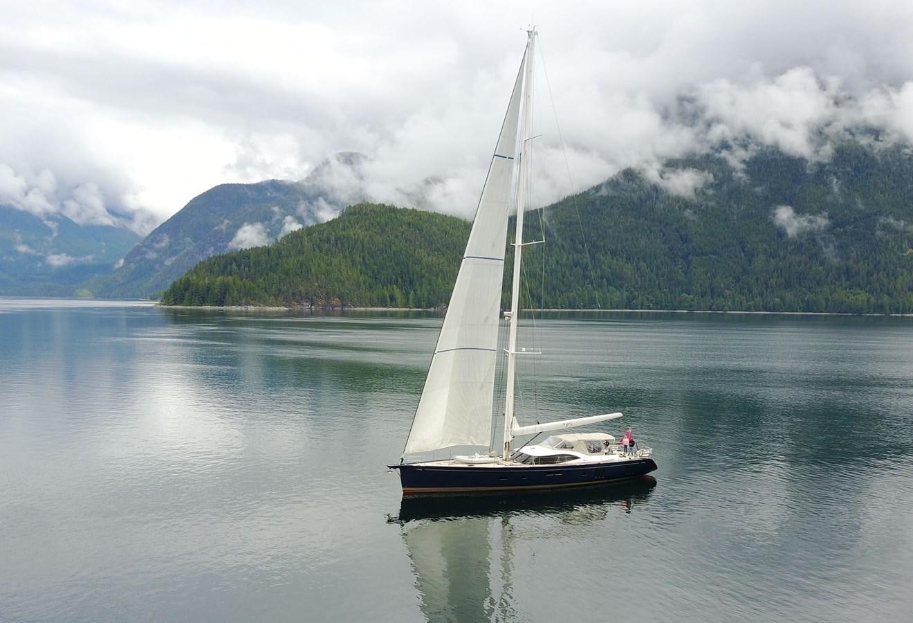 a sailboat on the water aboard AYNI Yacht for Sale