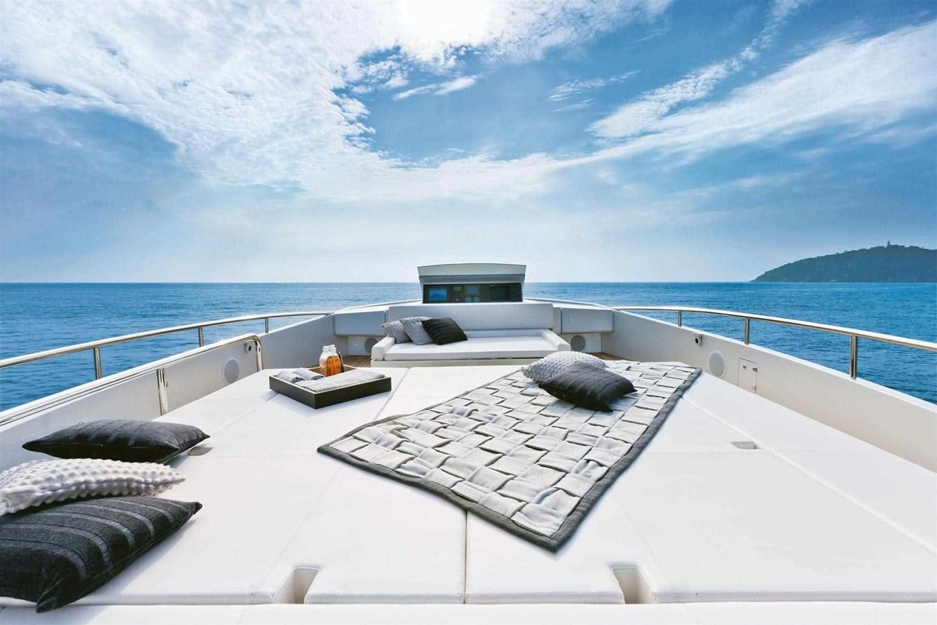 a bed on a boat aboard DORIS V Yacht for Sale