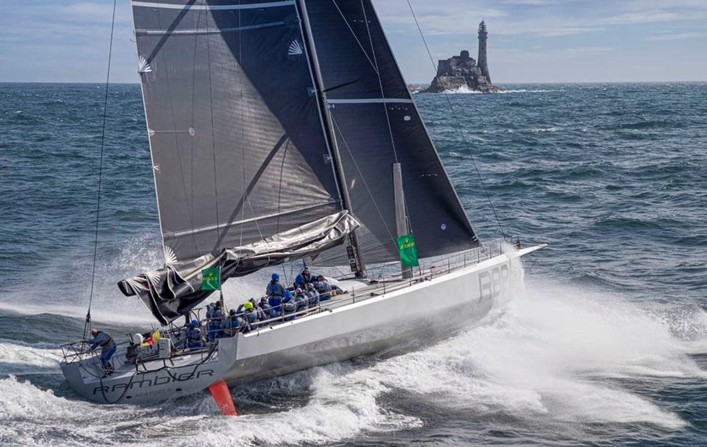 a boat sailing on the sea aboard LUCKY Yacht for Sale