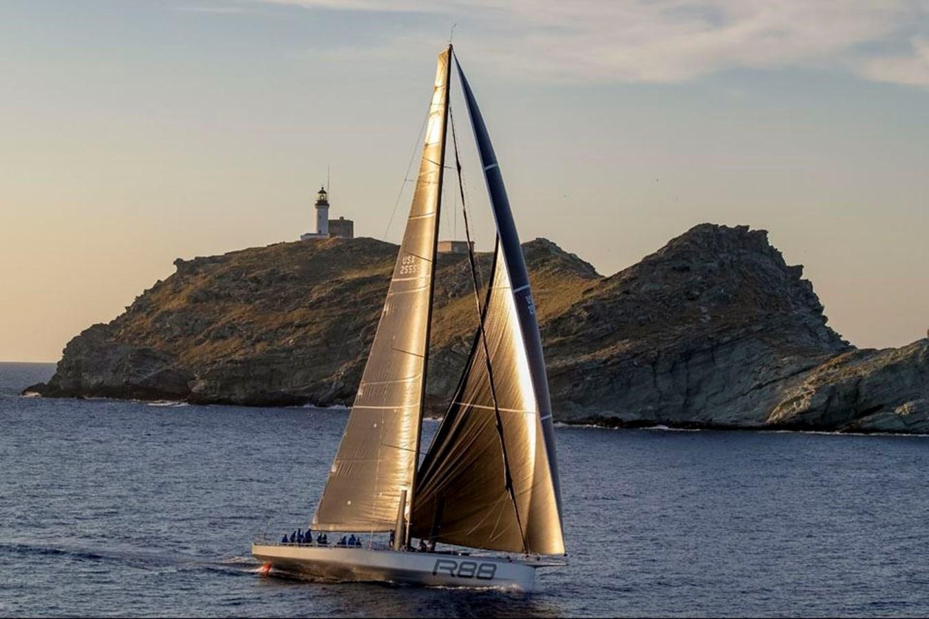 a sailboat on the water aboard LUCKY Yacht for Sale