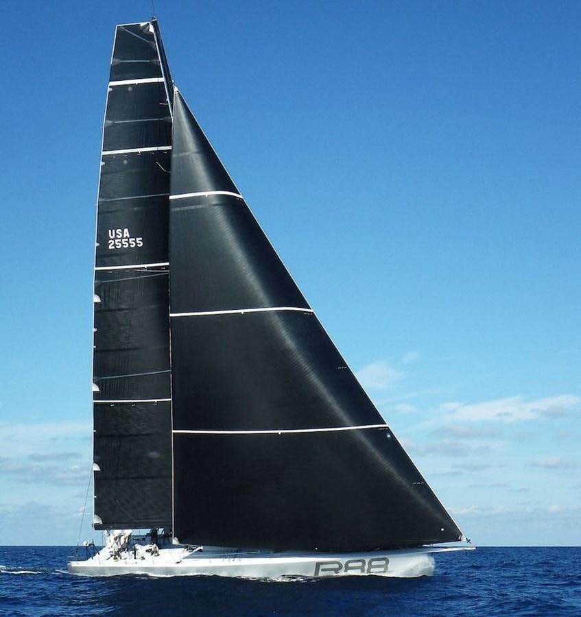 a black and white boat aboard LUCKY Yacht for Sale