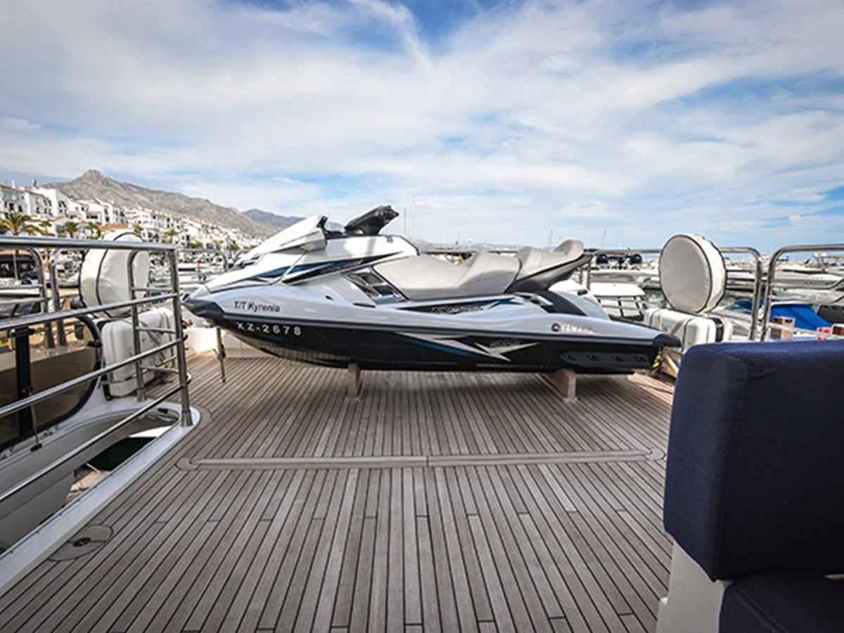a boat on a deck aboard KYRENIA Yacht for Sale