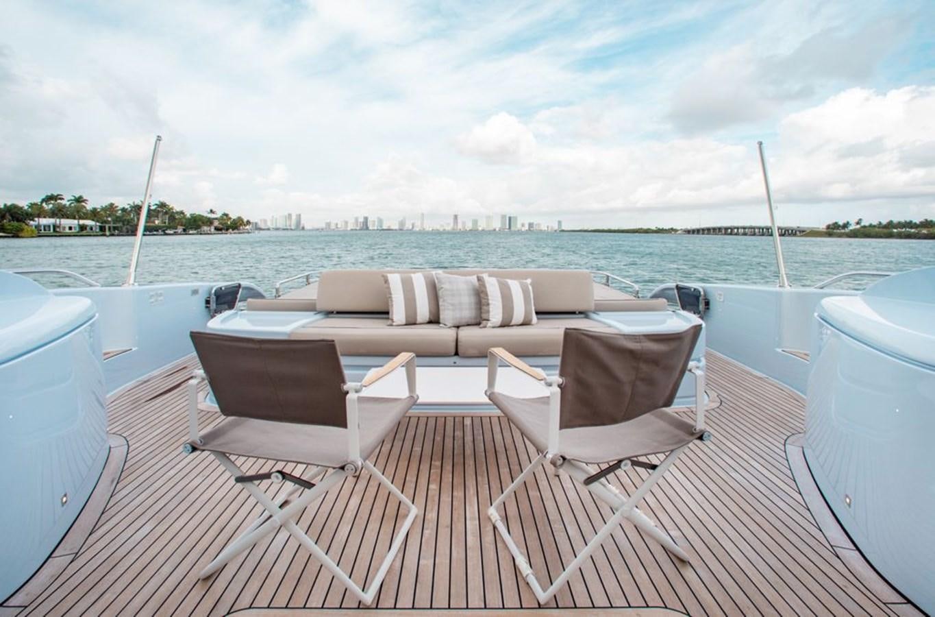 a couple of chairs on a boat aboard AMARA  Yacht for Sale