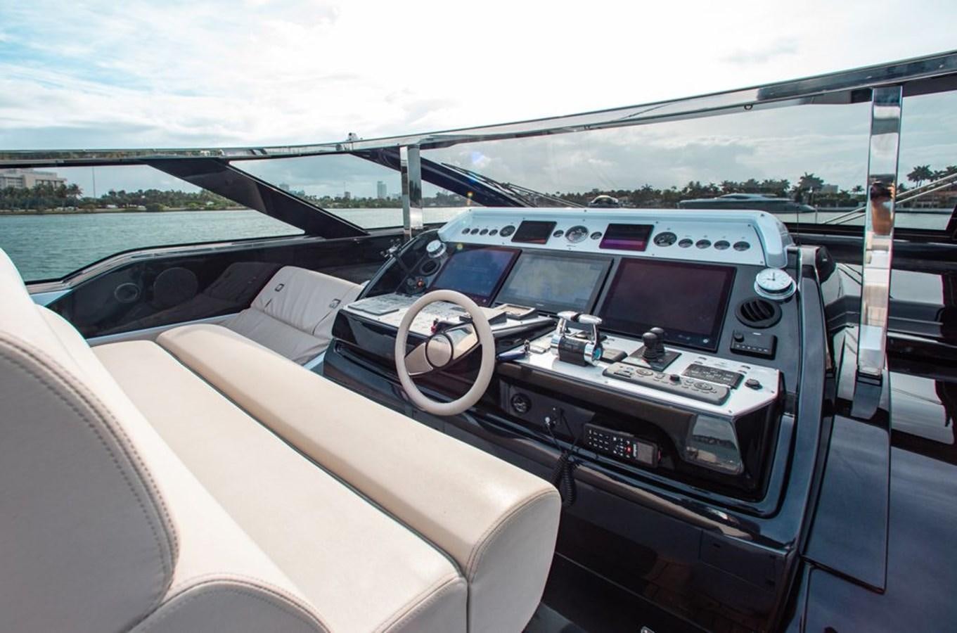 the inside of a car aboard AMARA  Yacht for Sale