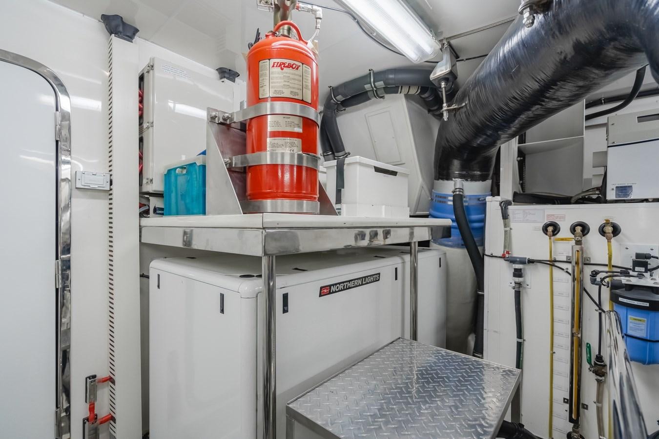 a factory with a machine aboard HAWK EYE  Yacht for Sale