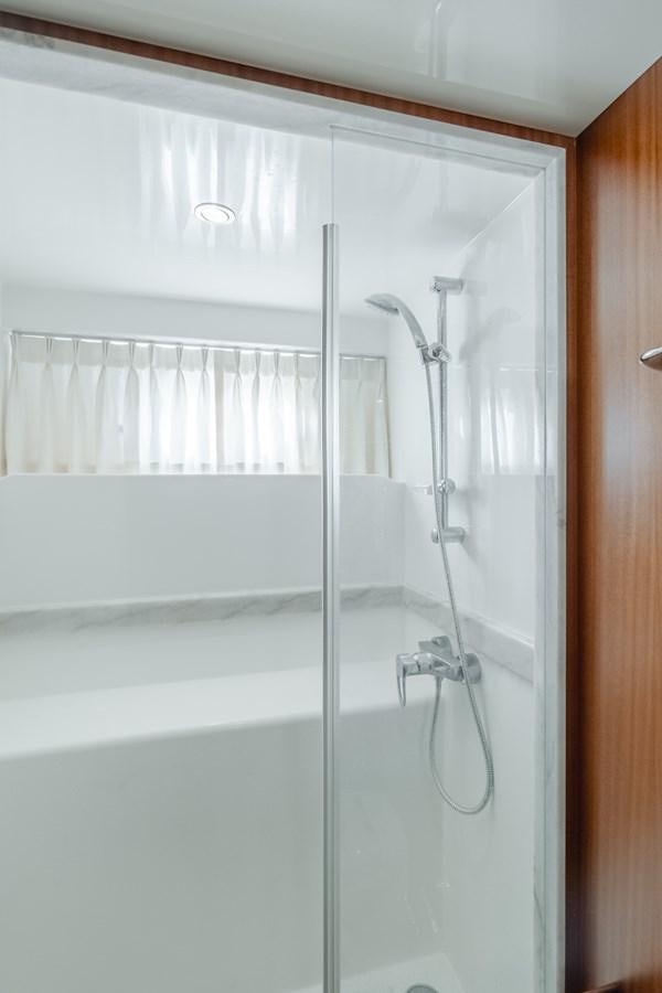 a shower unit in a bathroom aboard HAWK EYE  Yacht for Sale