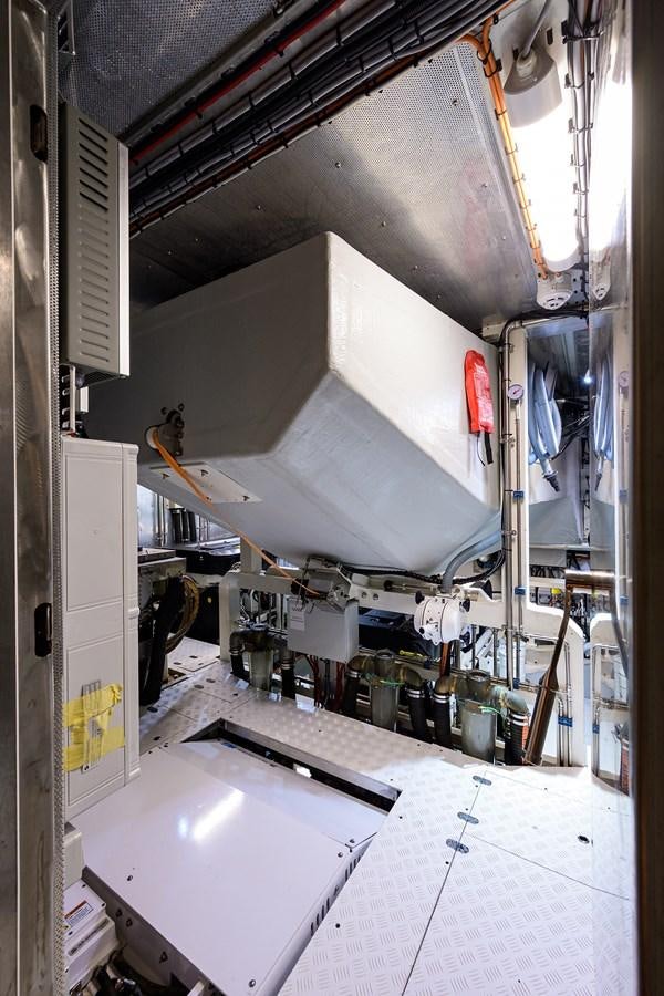 a large industrial machine aboard CHREEDO Yacht for Sale