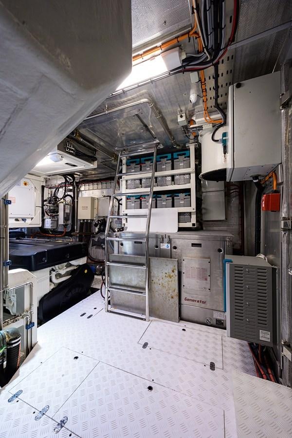 a large industrial machine aboard CHREEDO Yacht for Sale