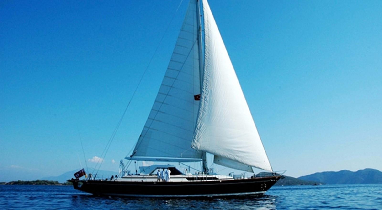 a sailboat on the water aboard SOUTHERN CROSS Yacht for Sale
