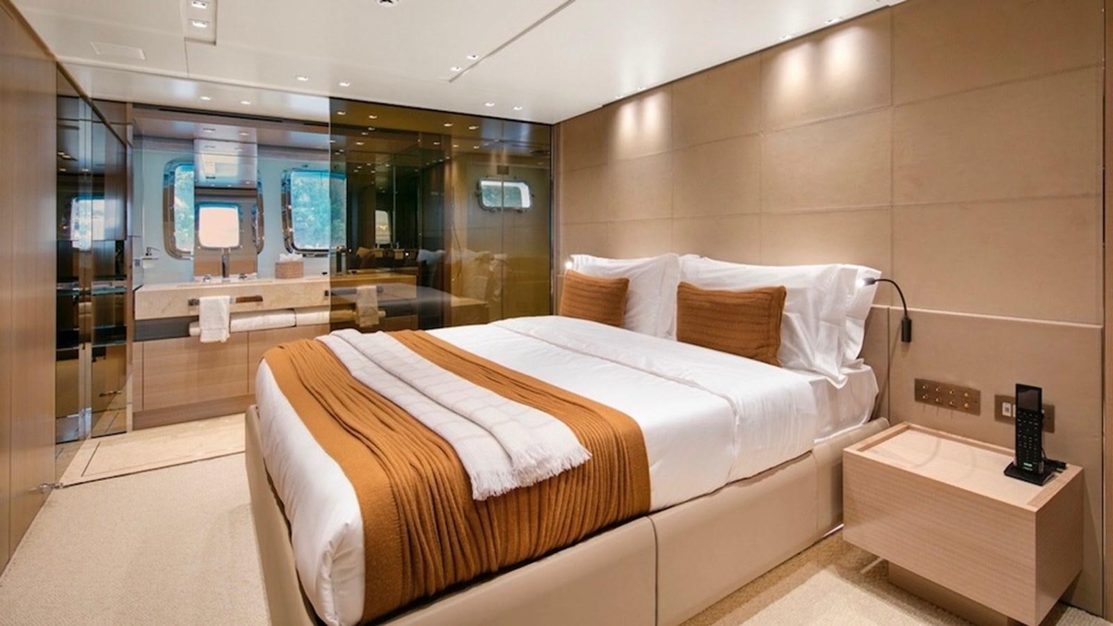 a room with two beds aboard SANLORENZO SL86/678 Yacht for Sale