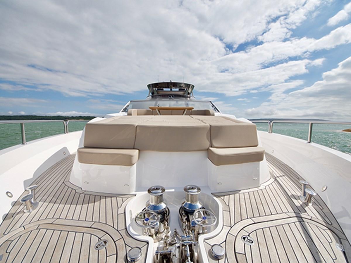 a boat on a deck aboard LADY O Yacht for Sale