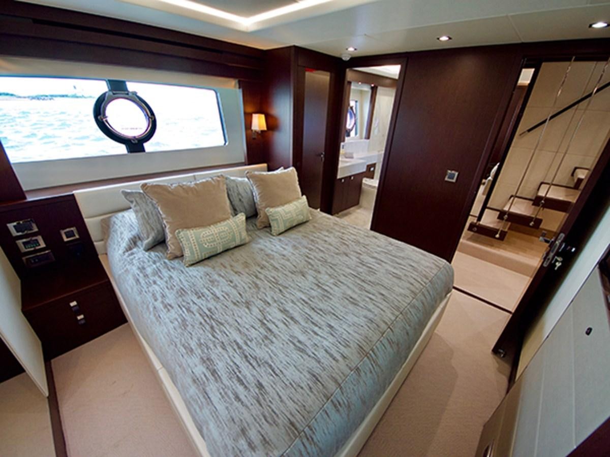 a bed in a hotel room aboard LADY O Yacht for Sale