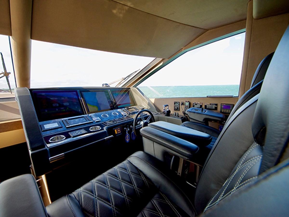 inside of a car aboard LADY O Yacht for Sale