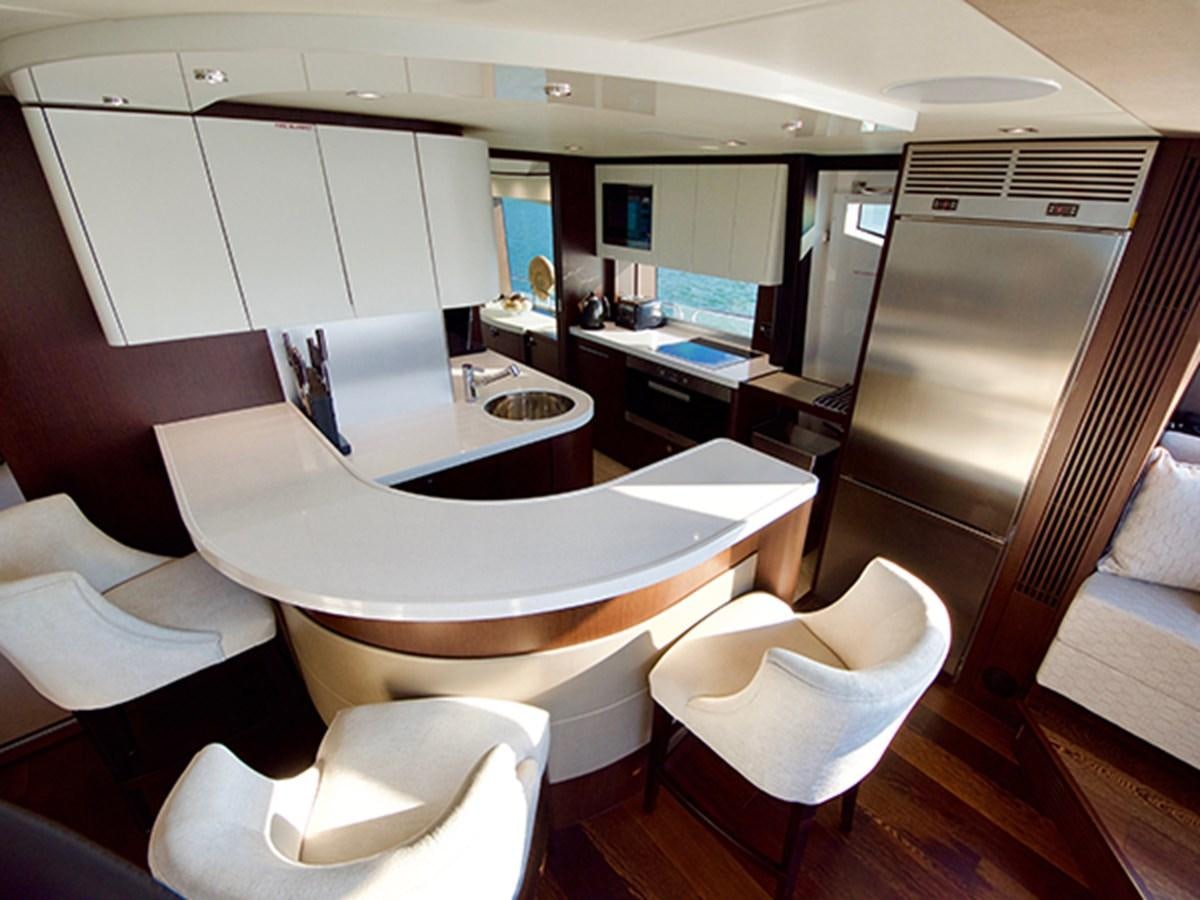 a modern bathroom with a large sink aboard LADY O Yacht for Sale