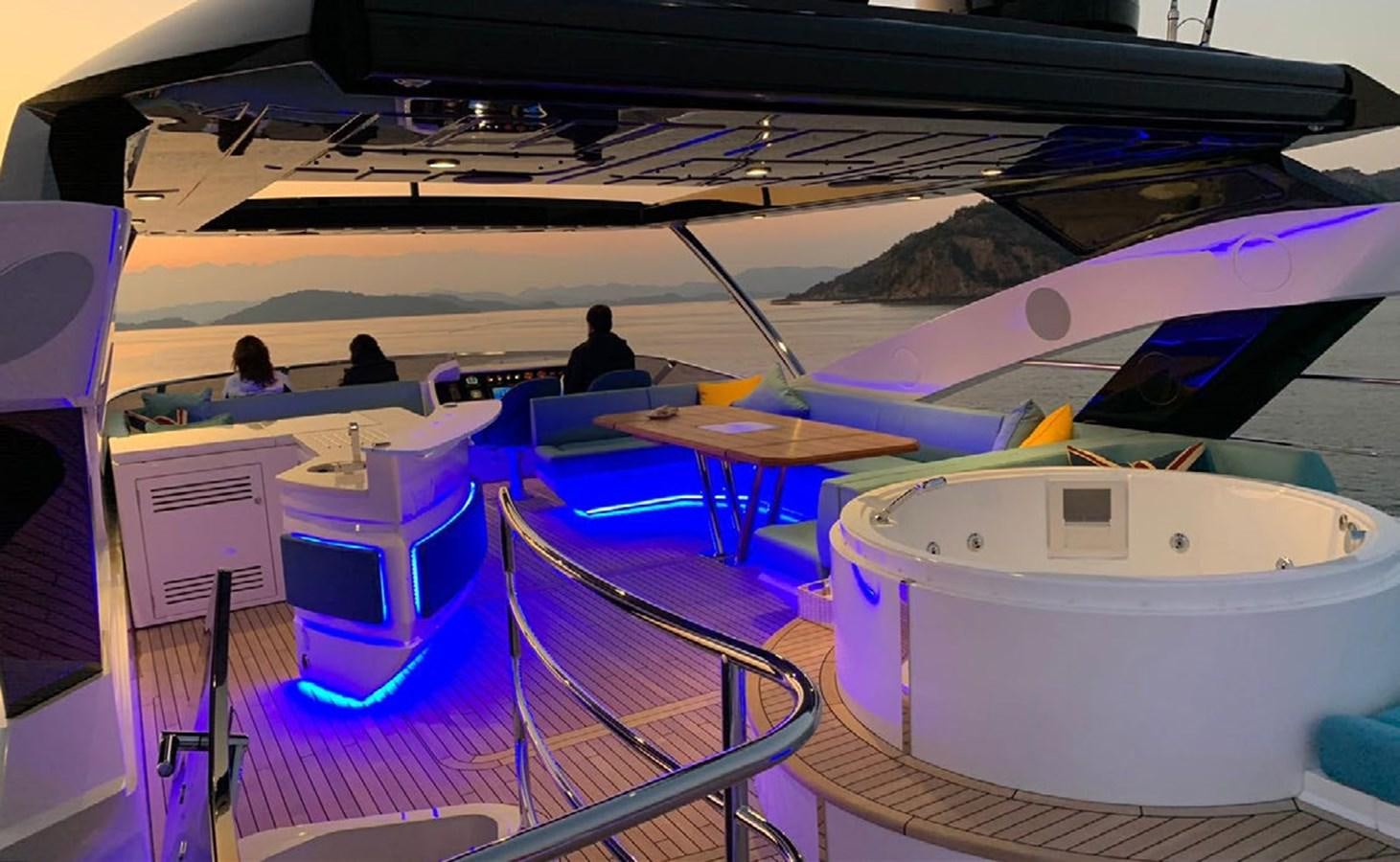 a group of airplanes on display aboard SKYE Yacht for Sale