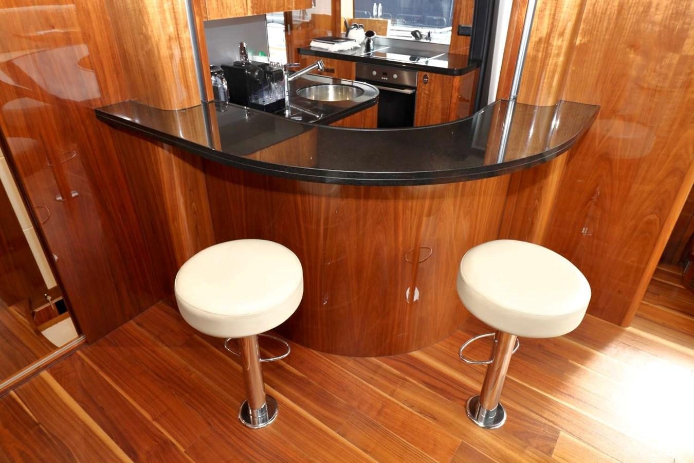 stools in a kitchen aboard SUNSEEKER 86 Yacht for Sale