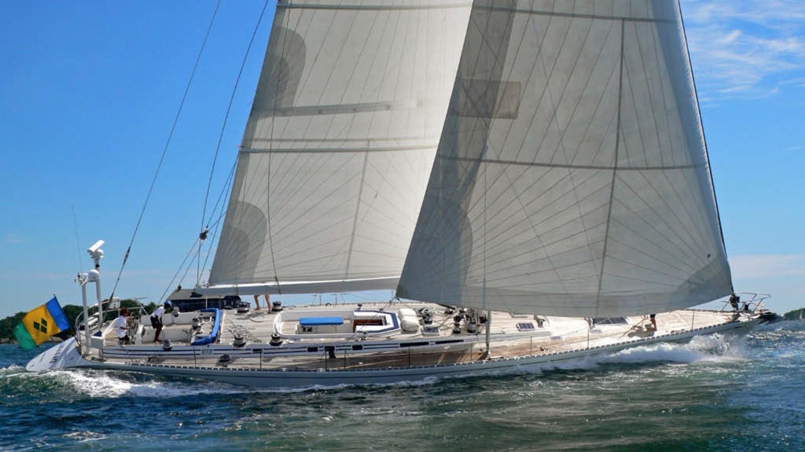 a sailboat on the water aboard DREAMLAND Yacht for Sale
