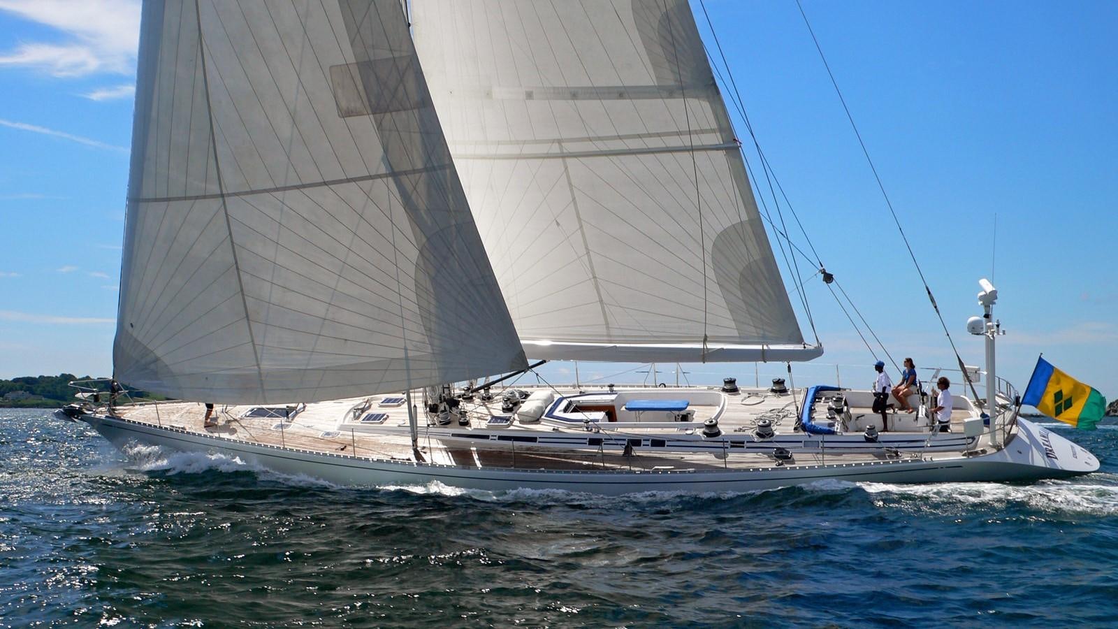 a sailboat on the water aboard DREAMLAND Yacht for Sale
