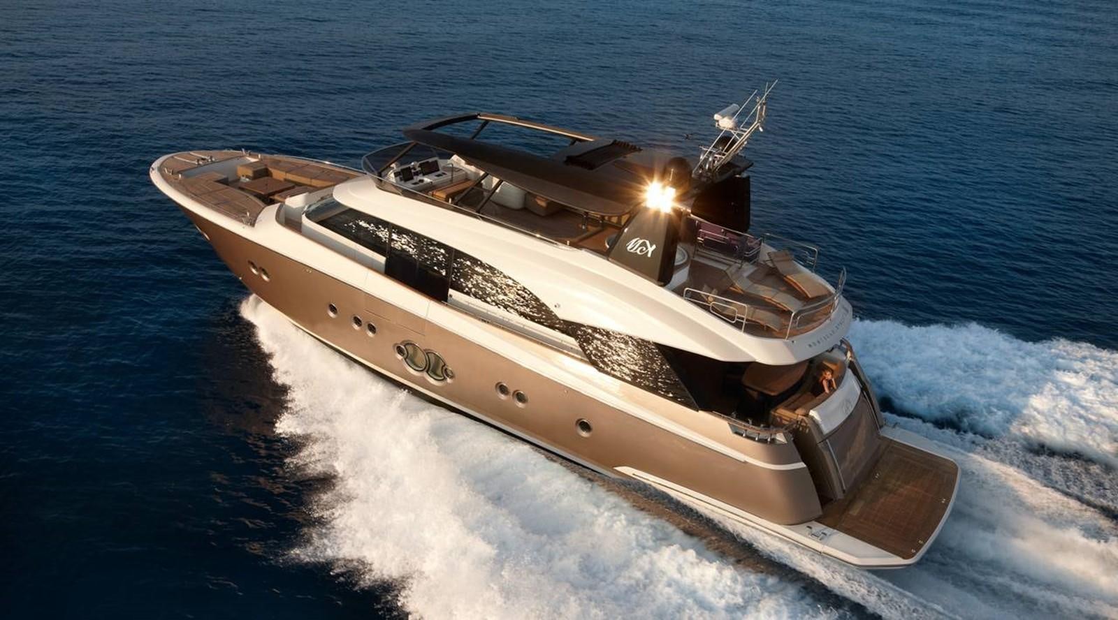 a boat on the water aboard MONTE CARLO YACHTS MCY 86 Yacht for Sale