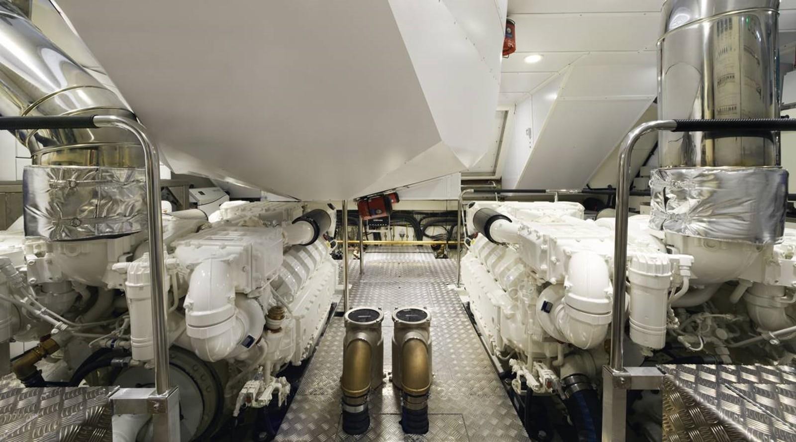 a large white machine in a factory aboard MONTE CARLO YACHTS MCY 86 Yacht for Sale