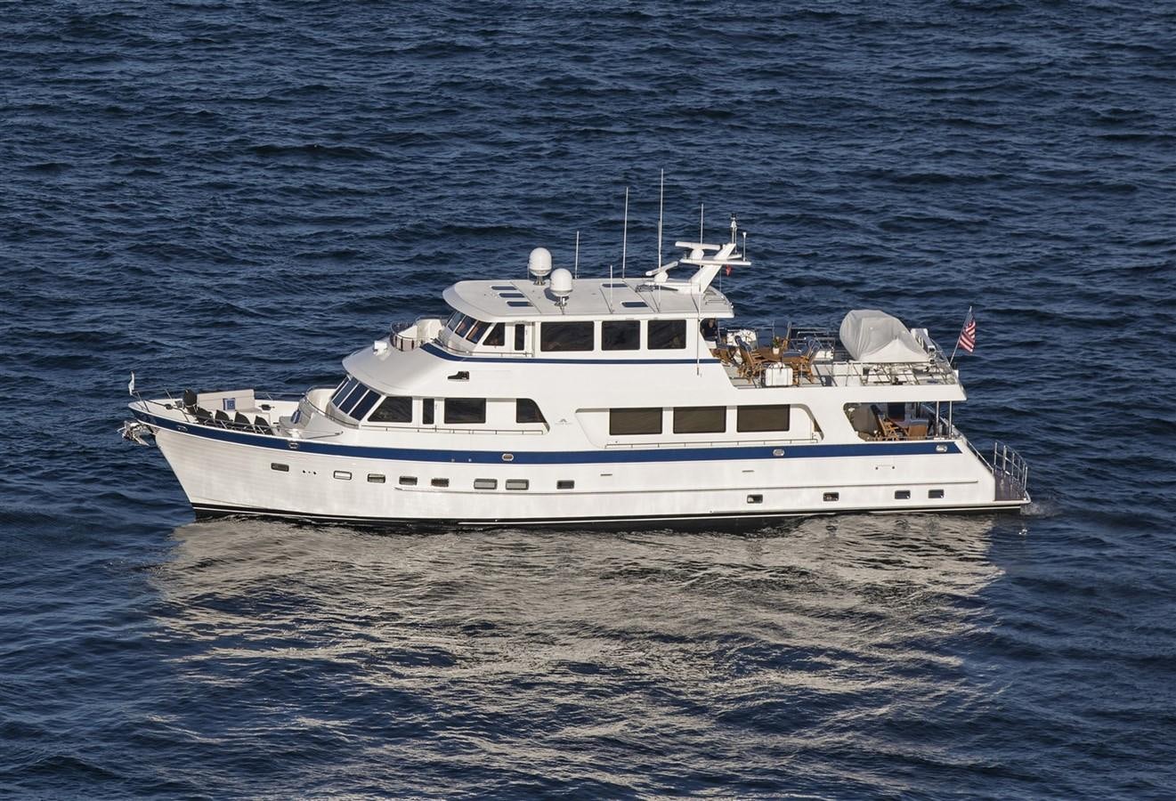 a large white boat in the water aboard 860 DBMY Yacht for Sale